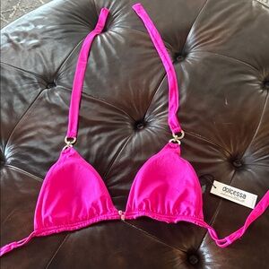 Dolcessa Hot Pink Triangle Bikini Top